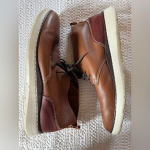 FARLEY CHUKKA JOHNSTON & MURPHY MENS SHOE 13 BROWN LEATHER BOOT